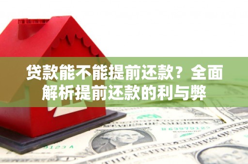 潘集贷款能不能提前还款？全面解析提前还款的利与弊