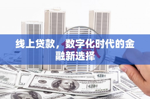 潘集线上贷款，数字化时代的金融新选择