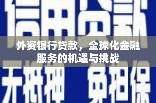 潘集外资银行贷款，全球化金融服务的机遇与挑战