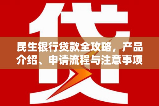 潘集民生银行贷款全攻略，产品介绍、申请流程与注意事项